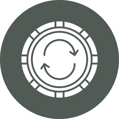 Dairesel bir simgenin vektör illüstrasyonu