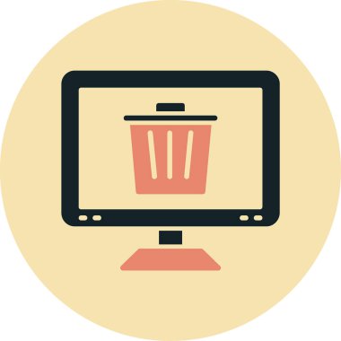 Web simgesi, vektör illüstrasyonunu sil