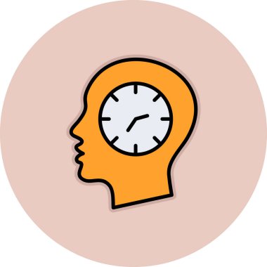 Zaman simgesi vektör illüstrasyonu