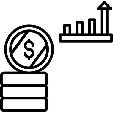 Para için. Web simgesi basit illüstrasyon