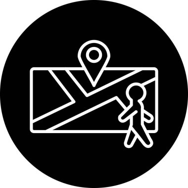 harita pin ikonu vektör illüstrasyonu