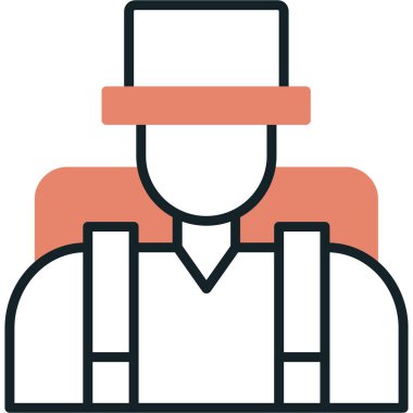 Bir insan simgesinin vektör illüstrasyonu