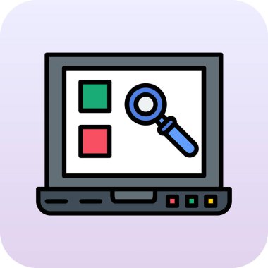 Arama simgesi vektör illüstrasyonu