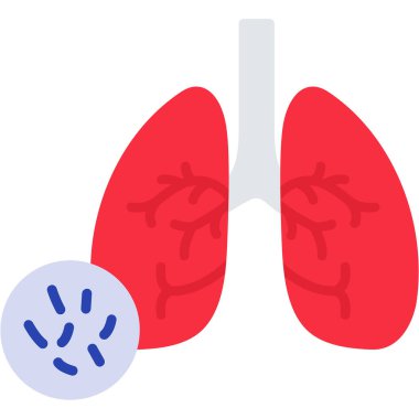 akciğer vektör simgesi, illüstrasyon