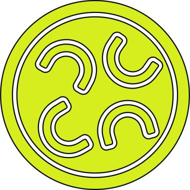 Yeşil ve sarı dairenin vektör çizimi