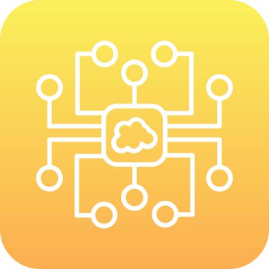 bulut teknoloji simge vektör çizim