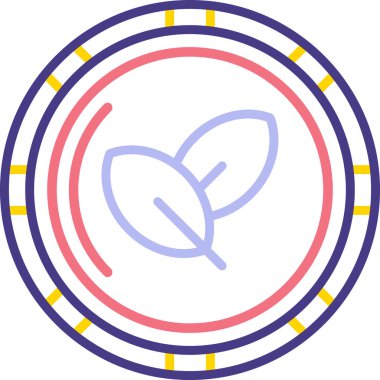 Yaprak. Web simgesi basit illüstrasyon