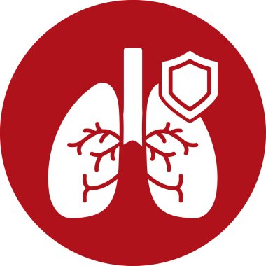 Ciğerler. Web simgesi basit illüstrasyon