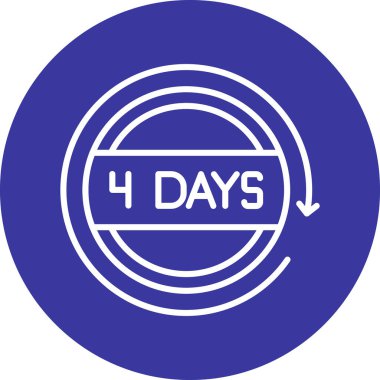 Yuvarlak bir simgenin vektör illüstrasyonu