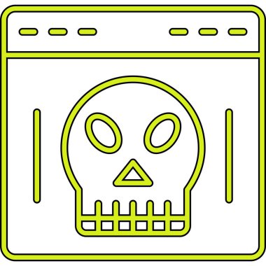 Ölü kafatası. vektör illüstrasyonu