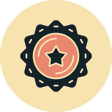 Bir yıldız simgesinin vektör illüstrasyonu