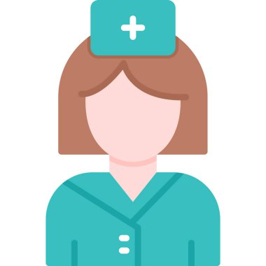 Hemşire web simgesi, vektör çizim