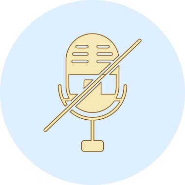 Mikrofon. Web simgesi basit illüstrasyon