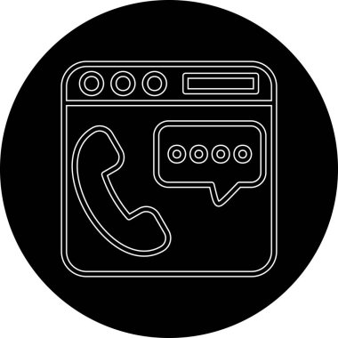 Çağrı merkezi. Web simgesi basit illüstrasyon