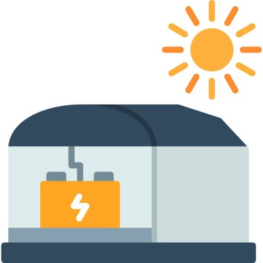 pil enerji simgesi düz biçimli