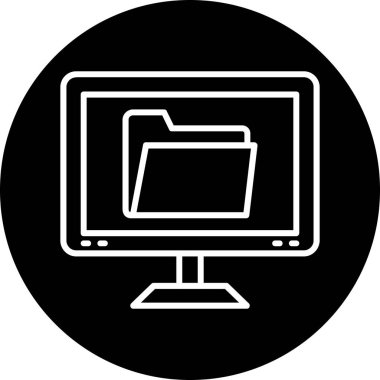 Dizüstü bilgisayar simgesinin vektör çizimi