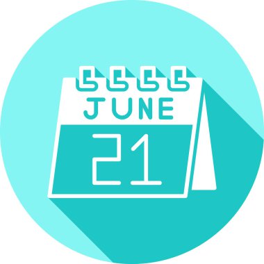 25 Haziran takvim simgesi Tek simge