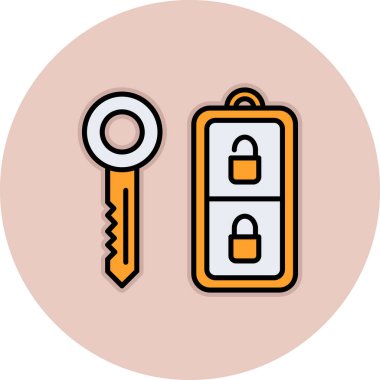 Anahtar kilidi vektör illüstrasyonu