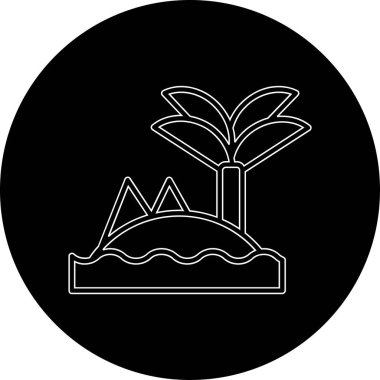 Bir ağaç simgesinin vektör illüstrasyonu