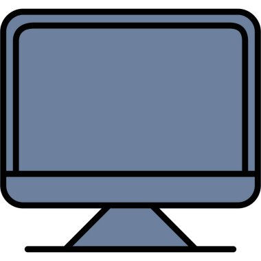 bilgisayar ekranı aygıtı simgesi ana hat biçiminde