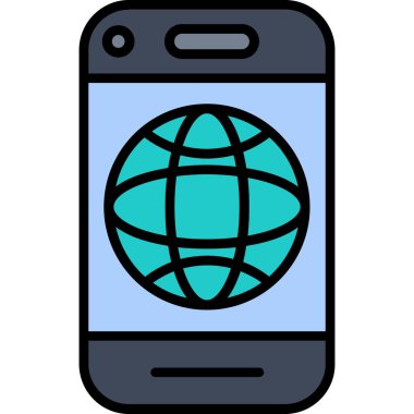 Küresel simge vektör illüstrasyonu