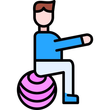 doldurulmuş bovling topu spor simgesi - taslak biçimi