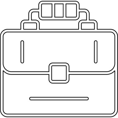Evrak çantası. Web simgesi vektör illüstrasyonu