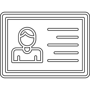 Kimlik kartı olan genç adam karakter vektör çizimi tasarımı