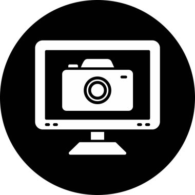 kamera simgesi vektör illüstrasyonu