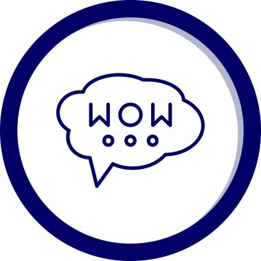 Modern mavi ve beyaz yuvarlak simgenin vektör çizimi