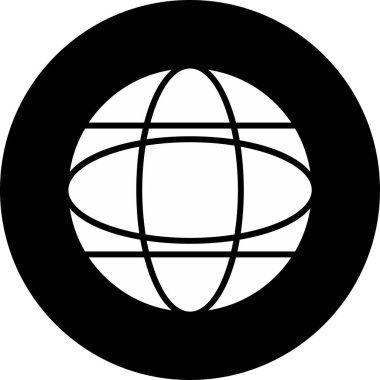 dünya simgesi, vektör illüstrasyonu