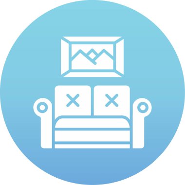 kanepe vektör simgesi modern basit illüstrasyon