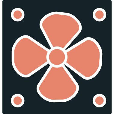 Çiçek. Web simgesi vektör illüstrasyonu