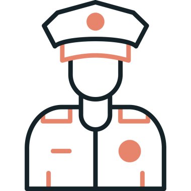 Ordu subayının vektör simgesi