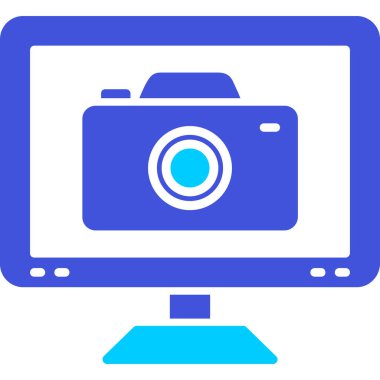 Kamera. Web simgesi basit illüstrasyon