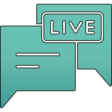 Canlı yayın simgesi. Yaşa, yaşa. vektör simgesi