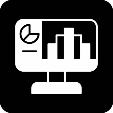 Veri analiz simgesi, vektör illüstrasyonu