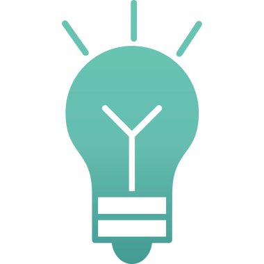 Ampul vektör simgesi. Çizim tasarımı düz bir dizayndır.