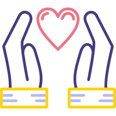 Kalp. Web simgesi basit illüstrasyon