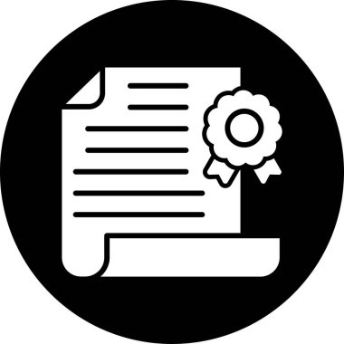 Sertifika. Web simgesi basit tasarım