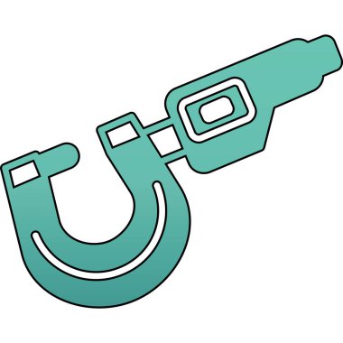 Çizgi film at nalı ile çizilen mavi atın vektör çizimi