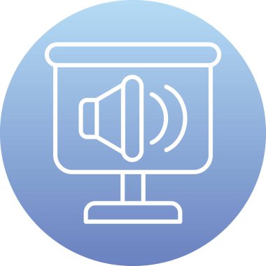 Hoparlör simgesinin vektör illüstrasyonu