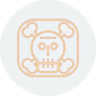 Kurukafa simgesi vektör illüstrasyonu