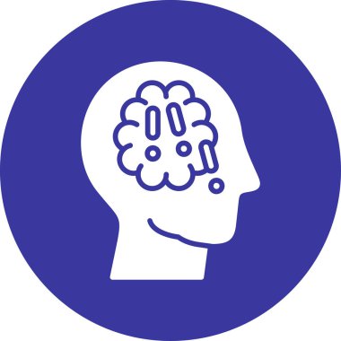 Beyin. Web simgesi basit illüstrasyon