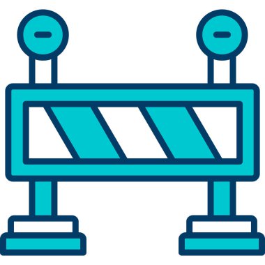 trafik bariyeri vektör illüstrasyonu