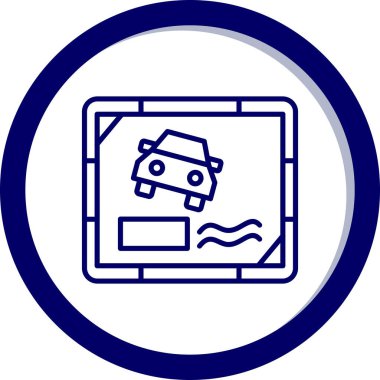 - Araba. Web simgesi basit illüstrasyon