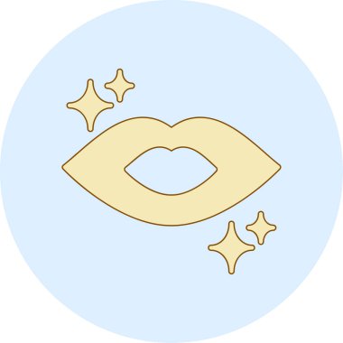 modada izole edilmiş arkaplanda dudak simgesi