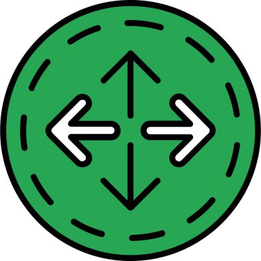 Bir yol simgesinin vektör illüstrasyonu