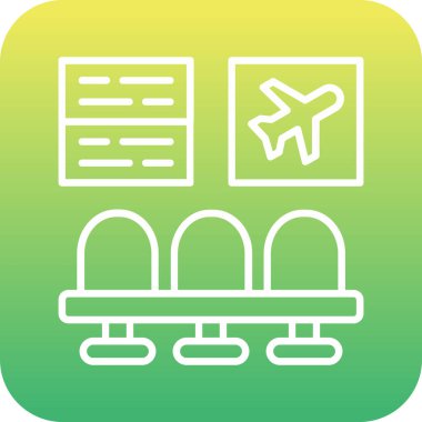 Hava uçuş simgesi, vektör illüstrasyonu