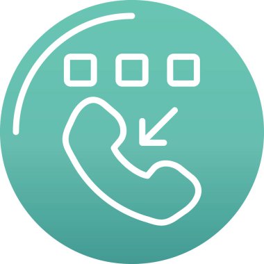 Simgeyi ara. Web için basit telefon vektör simgesi çizimi